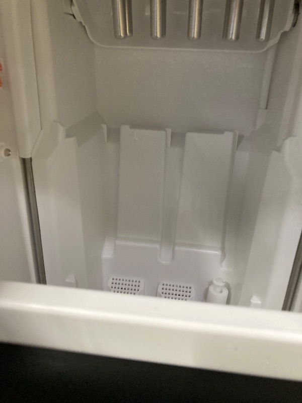 Photo 1 of ***USED, SOME SCUFFS/SCRATCHES, STICKER RESIDUE, NOT IN BOX, NO PACKAGING)***
 Water Dispenser with Ice Maker Function, Top Loading Hot and Cold Water Cooler for 5 Gallon Bottle - Includes Child Safety Lock - Water Machine for Home, Office, Garage - Black