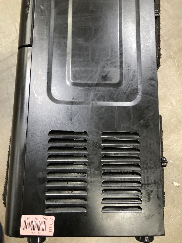 Photo 1 of ***USED, SOME SCUFFS/SCRATCHES, STICKER RESIDUE, NOT IN BOX, NO PACKAGING)***
 Water Dispenser with Ice Maker Function, Top Loading Hot and Cold Water Cooler for 5 Gallon Bottle - Includes Child Safety Lock - Water Machine for Home, Office, Garage - Black
