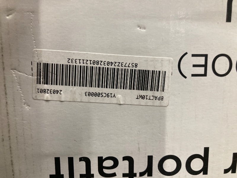 Photo 1 of **PARTS ONLY**BLACK+DECKER Portable Air Conditioner, 10,000 BTU (6,300 BTU SACC) for Rooms up to 450 Sq. Ft., Portable AC with Follow Me Remote Control and Window Kit, BPACT10WT, White