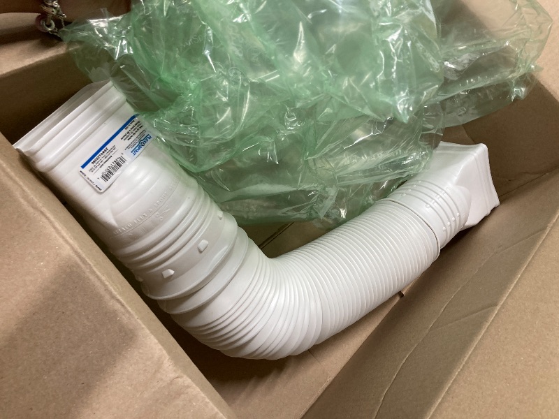 Photo 1 of 22" to 55" Flex-A-Spout White Gutter Downspout Extension