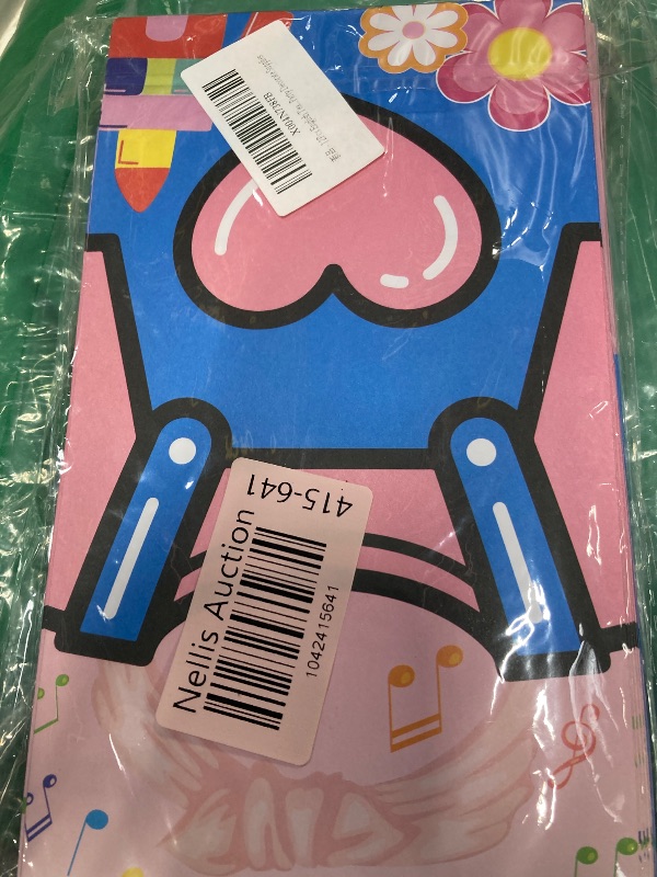 Photo 1 of 12Pcs English Teacher Party Gift Bags, Pink and Blue,Heart Pattern,English Teacher Theme Party Decorate Supplies
