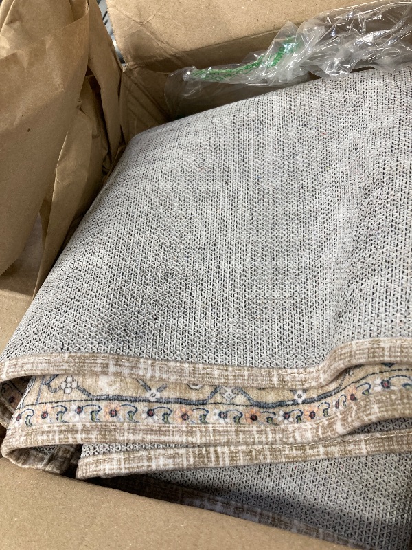 Photo 1 of ***The size and model may vary****
 Vintage Farmhouse Boho Throw Rug  Non-Slip Machine Washable Rug, Accent Oriental Area Rug for Entryway, Kitchen, Bedroom, Living Room and Dining Room, Taupe/Vanilla