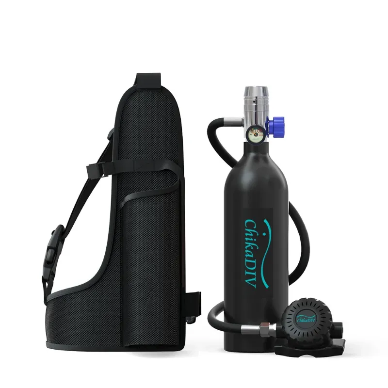 Photo 1 of [US Direct] CHIKADIV 1L Scuba Tank Refillable Oxygen Cylinder Underwater Diving Gear for Diver Portable Diving and Snorkeling Equipment
