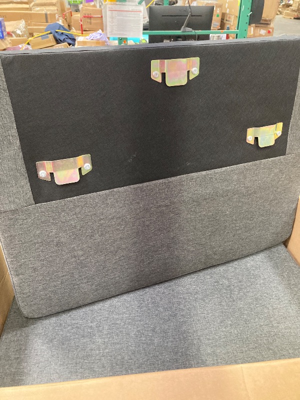 Photo 1 of ***(PARTIAL SET -SELLING AS IS -MISSING PARTS , MISSING BOX 1 & 2)*** 
Yafylly L Shape Sofa with Storage, Futon Pull Out Couch Bed Convertible Sleeper Sofa Chaise Lounge Recliner for Living Room, Apartment, Bedroom, Office, Dark Grey