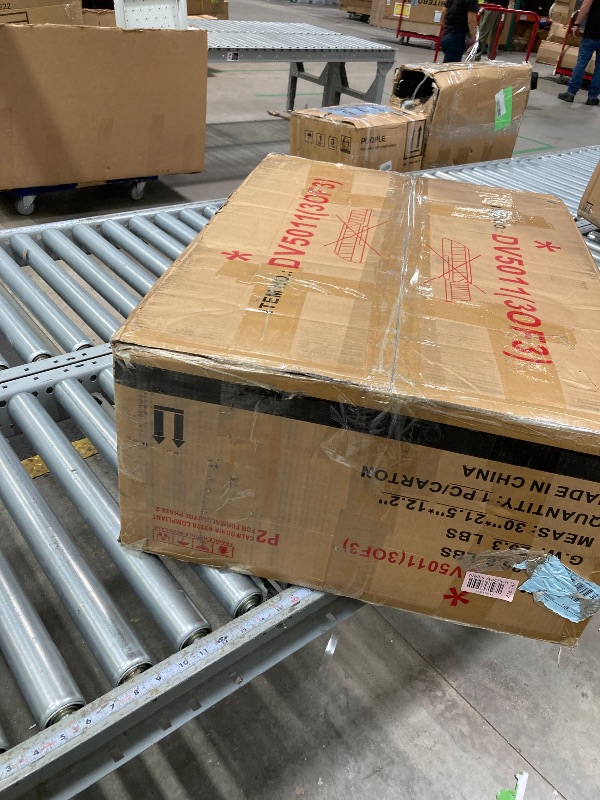Photo 1 of ***(PARTIAL SET -SELLING AS IS -MISSING PARTS , MISSING BOX 1 & 2)*** 
Yafylly L Shape Sofa with Storage, Futon Pull Out Couch Bed Convertible Sleeper Sofa Chaise Lounge Recliner for Living Room, Apartment, Bedroom, Office, Dark Grey