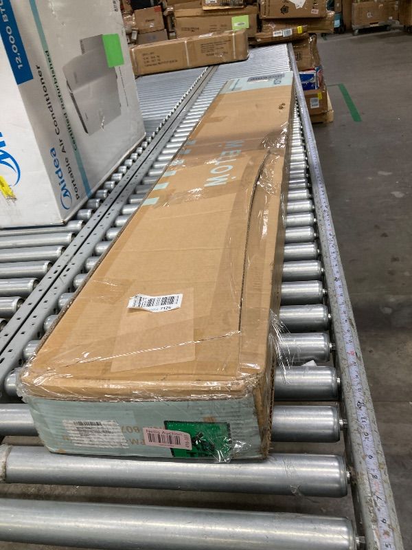 Photo 1 of ***(SELLING AS PARTS ONLY- MISSING PARTS)*** NTC Gem Wooden Bed Frame Solid Oak/Rubber Wood Foundation with Silent Slats, 1000 Lb Capacity, Effortless Assembly (Natural Cane - Rustic Oak, Queen)  ***BOX RIPPED/TORN***