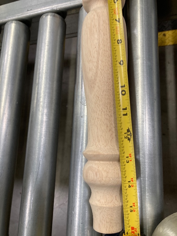Photo 1 of 18x3.5x3.5 inch Wooden Chunky Farmhouse Table Legs, Set of 4 Solid Wood Massive Unfinished Turned Replacement Countertop Legs Kitchen Island Cabinet Columns for Bench Coffee Table Dining Table