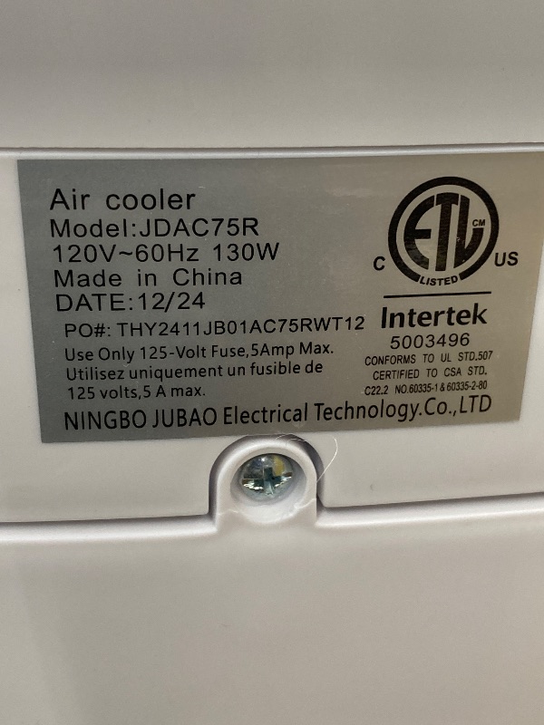 Photo 1 of ***MISSING REMOTE, PIPE, SOME SCUFFS/SCRATCHES*** 3 IN 1 Swamp Cooler Air Conditioner, 32" Portable AC with 4.2 Gal Water Tank, 4 Ice Packs, Remote, 4 Mode, 3 Speed, 120° Oscillation, 12 H Timer, Evaporative Air Cooler for Indoor Room, Bedroom   ***MISSIN