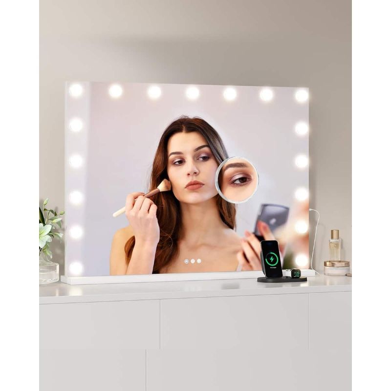 Photo 1 of 2024 New Vanity Mirror with Lights, Elegant Lighted Vanity Mirror, 15 LED Bulbs, 3 Light Settings, 3X Zoom Mirror
