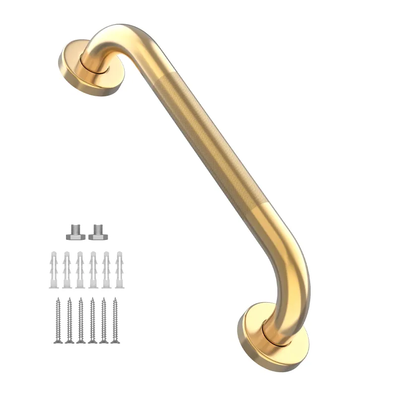 Photo 1 of 20 Inch Gold Shower Grab Bar, ZUEXT Stainless Steel Bathroom Grab Bar,Bathroom Balance Bar,Safety Handrail Support,Handicap Injury Elderly Senior Assist Bath Handle