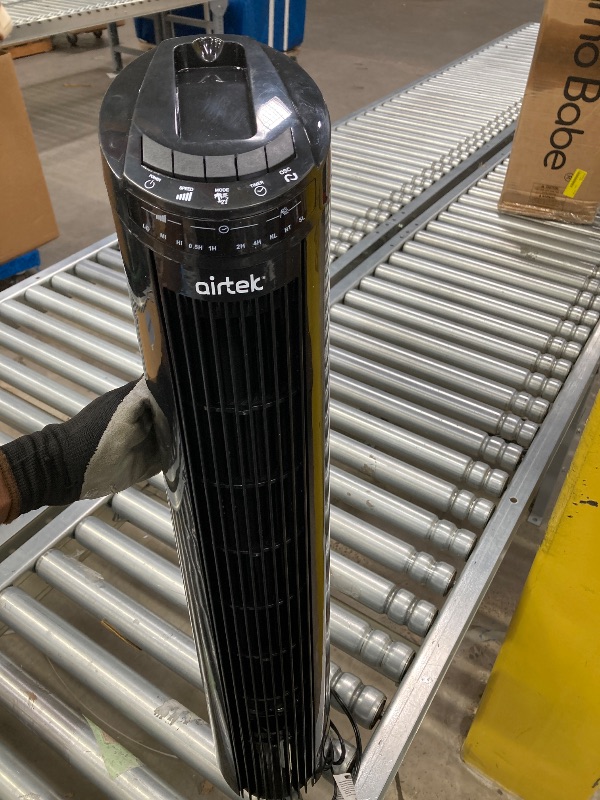 Photo 1 of ***SELLING AS IS - PARTS ONLY -MISSING PIECES*** 
Airtek Tower Fan, 3-Speed Oscillating Fan with Multi-Function Remote Control, 29”