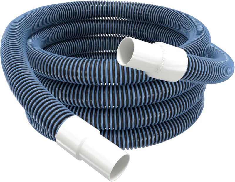 Photo 1 of 18FT Pool Vacuum Hose With Swivel Cuff 1-1/2" Diameter Flexible Heavy Duty Pool Vacuum Cleaning Hose Perfect for Above&In Ground Swimming P