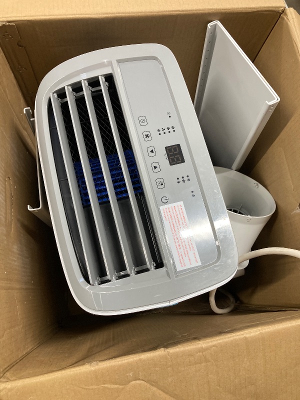 Photo 1 of ***PARTS ONLY -ITEM DOES NOT TURN ONLY -SCUFFS/SCRATCHES*** 
BLACK+DECKER Portable Air Conditioner, 9,000 BTU (5,300 BTU SACC) for Rooms up to 400 Sq. Ft., Portable AC with Follow Me Remote Control and Window Kit, BPACT08WT, White