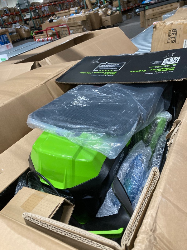Photo 1 of **MISSING PARTS/NO BATTERY OR CHARGER**Greenworks 48V 20 Brushless Battery-Powered Lawn Mower + Two (2) 4.0Ah USB Batteries and Charger