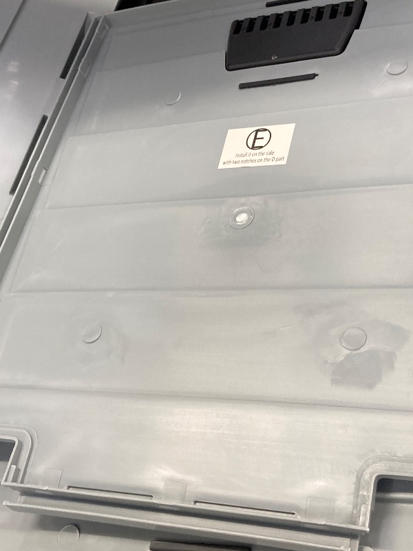 Photo 1 of ***(DAMAGED CRACK IN ONE PART-SELLING AS IS )*** 
Ktaxon 75gal Outdoor Garden Plastic Storage Deck Box Pre-installed Deck Box,Space Saving & Easy Set Up - Black