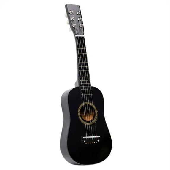 Photo 1 of 23" Acoustic Guitar Pick Strings Beginner Guitar Starter Kit with Strings & Pick for Kids Adult, Black
