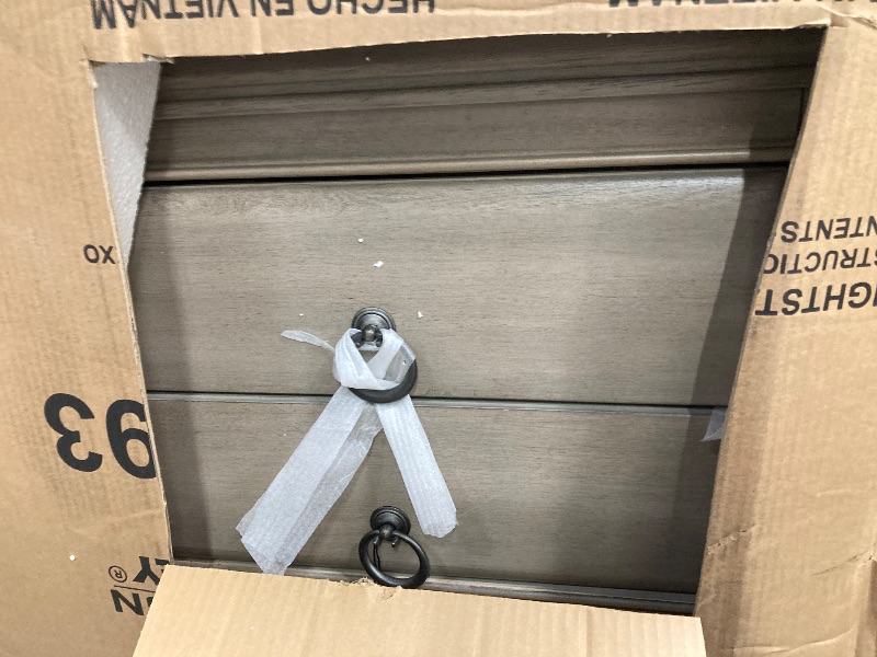 Photo 1 of **CHIP AND SCRAPE ON FRONT CORNER**Signature Design by Ashley Lexorne Classic 3 Drawer Nightstand with Power Supply and USB Ports, 26.5" Tall, Light Gray