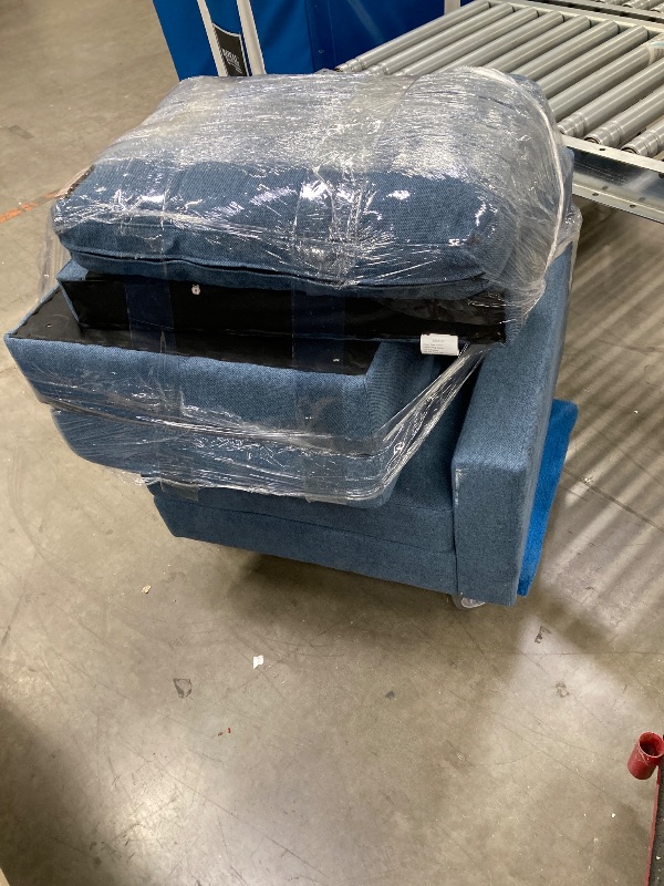 Photo 1 of ***(MISSING PARTS-SELLING AS IS -NOT IN BOX, NO PACKAGING)***
VECELO Convertible Sectional Sofa, Modern Linen Fabric L-Shaped Couch with Reversible Chaise for Living Room/Apartment/Office, Blue