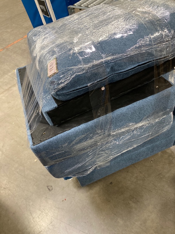 Photo 1 of ***(MISSING PARTS-SELLING AS IS -NOT IN BOX, NO PACKAGING)***
VECELO Convertible Sectional Sofa, Modern Linen Fabric L-Shaped Couch with Reversible Chaise for Living Room/Apartment/Office, Blue