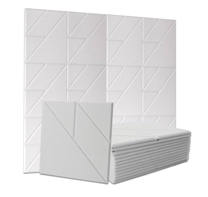 Photo 1 of 12 Pack Acoustic Panels Self-Adhesive Acoustic Panels Sound Absorbing, Soundproof Wall Panels Self Adhesive Sound Proof Foam Panels for Walls Multiple Shapes