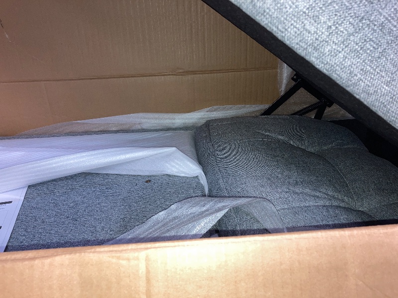 Photo 1 of **BOX 1 OF 2 ONLY/INCOMPLETE SET/CONTAINS CHAISSE AND OTHER PARTS**Ball & Cast Convertible Sofa Bed with Reversible Storage Chaise,Linen Sleeper Sofa Couch L Shaped Pull Out Couch Bed,Small Corner Sectional Sofa Couches for Living Room,Light Grey