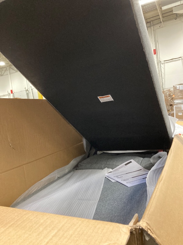 Photo 1 of **BOX 1 OF 2 ONLY/INCOMPLETE SET/CONTAINS CHAISSE AND OTHER PARTS**Ball & Cast Convertible Sofa Bed with Reversible Storage Chaise,Linen Sleeper Sofa Couch L Shaped Pull Out Couch Bed,Small Corner Sectional Sofa Couches for Living Room,Light Grey