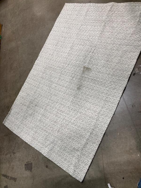 Photo 1 of ***(DAMAGE SLIGHTLY SEE PHOTO SELLING AS IS)*** 
Collive Area Rugs 4x6, Farmhouse Machine Washable Living Room Rug Boho Woven Cotton Bedroom Rugs, Grey Modern Dining Room Rug Non Slip Indoor Carpet for Nursery Bedside Entryway Office