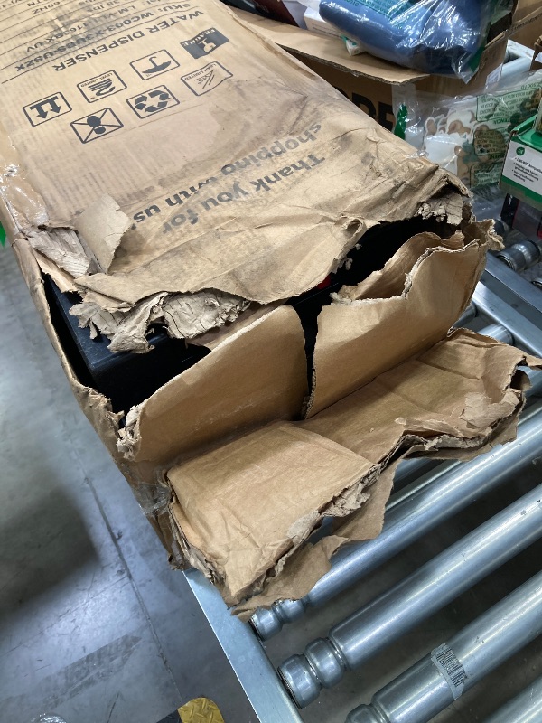 Photo 1 of ***(PARTS ONLY DAMAGED SELLING AS PARTS ONLY)*** 
Euhomy Self-Cleaning Bottom Loading Water Dispenser, 3 Temperatures(Cold/Hot/Warm) with Child Lock, Display Light, Suitable for Apartments, Schools, Companies, Black&Silver
 ***(BOX RIPPED/TORN)*** 
