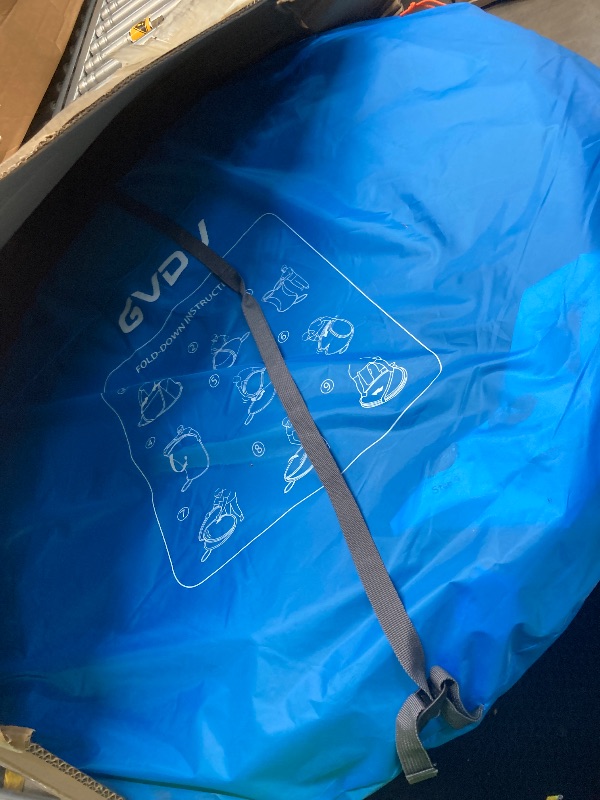 Photo 1 of 4 Person Pop Up Tents for Camping, CoPedvic Waterproof Instant Family Tents Upgraded Large Size with 2 Doors, Blue
