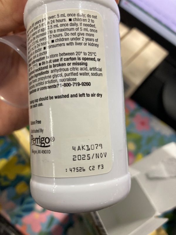 Photo 1 of  2GoodSense Children’s All Day Allergy, Cetirizine Hydrochloride Oral Solution 1 mg/mL, Grape Flavor, 4 Fluid Ounces