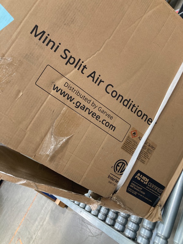 Photo 1 of ***(PARTIAL SET/INCOMPLETE -MISSING PARTS-SELLING AS PARTS ONLY)*** 
24000 BTU Mini Split Air Conditioner, 19 SEER2 208-230V Split Unit Ac and Heat Cool Up to 1500 Sq.Ft, Ductless Air Conditioner, Low Noise ***(BENT/DENTED, SMALL SCUFFS/SCRATCHES, BOX RIP