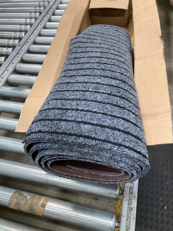 Photo 1 of 1 Roll of Indoor Stair Protectors, for Carpeted Stairs Non Slip Floor Protector, 236.22'' x 27.55' Carpet Protector, Stair Protective Covers, for Hallway, Living or Dining Room Use (Black Grey)