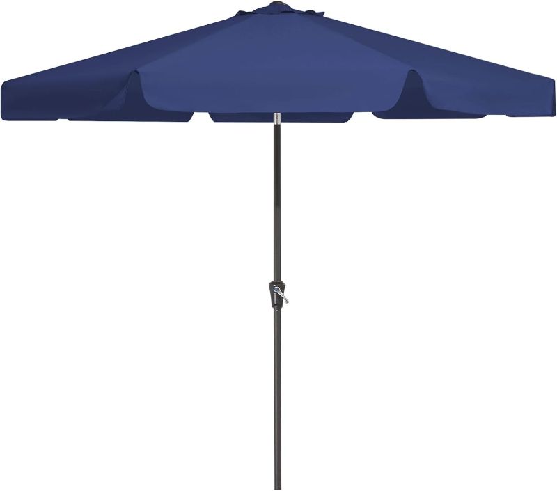 Photo 1 of **PARTS ONLY/DAMAGED FRAME**JEAREY 12' Outdoor Patio Umbrellas Table Market Umbrella w/Push Button Tilt/Crank, 8 Sturdy Ribs, UV Protection Waterproof Sunproof(Dark Blue)