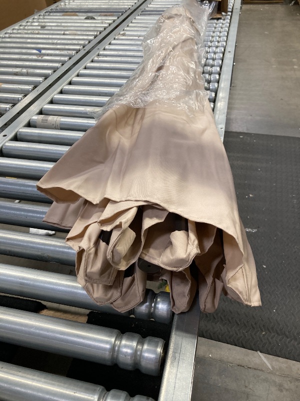 Photo 1 of **MISSING PART OF POLE**


JUSTLET 10ft Patio Umbrella w/ Easy Crank & Tilt, 8-Rib Heavy-Duty Market Umbrella - Outdoor Umbrella for Backyard, Garden, Patio, Deck, Cafe, and Restaurant, Deck & Backyard - Beige