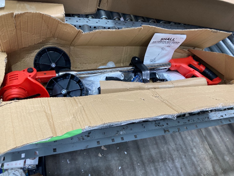 Photo 1 of  24V Cordless Grass Trimmer, 4-in-1 Electric Weed Wacker, 2 x 2.0Ah Battery Powered Weed Eater, Telescopic Brush Cutter with 3 Types Blades & Wheels for Garden