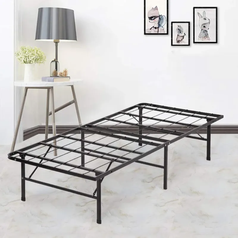 Photo 1 of  Black Metal Bed Frame Platform Twin Size 14 Inch Heavy Duty Steel