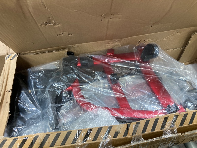 Photo 1 of  2 in 1 Rollator Walker & Transport Chair for Seniors, Foldable Walker Wheelchair Combo with 10” Wheels and Shock Absorber, Red
