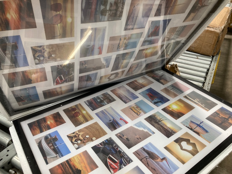 Photo 1 of 24 Opening 4x6 Collage Picture Frames 2 Pack Black Photo Frame with Mat Horizontal and Vertical for Wall Mounted