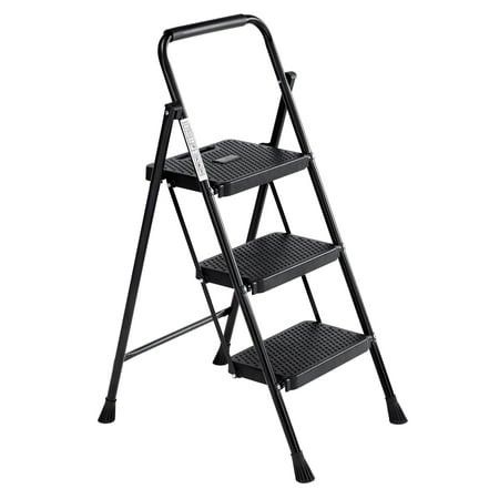 Photo 1 of  3 Step Ladder Lightweight Folding Step Stool Anti-Slip Pedal Portable 800lbs Capacity