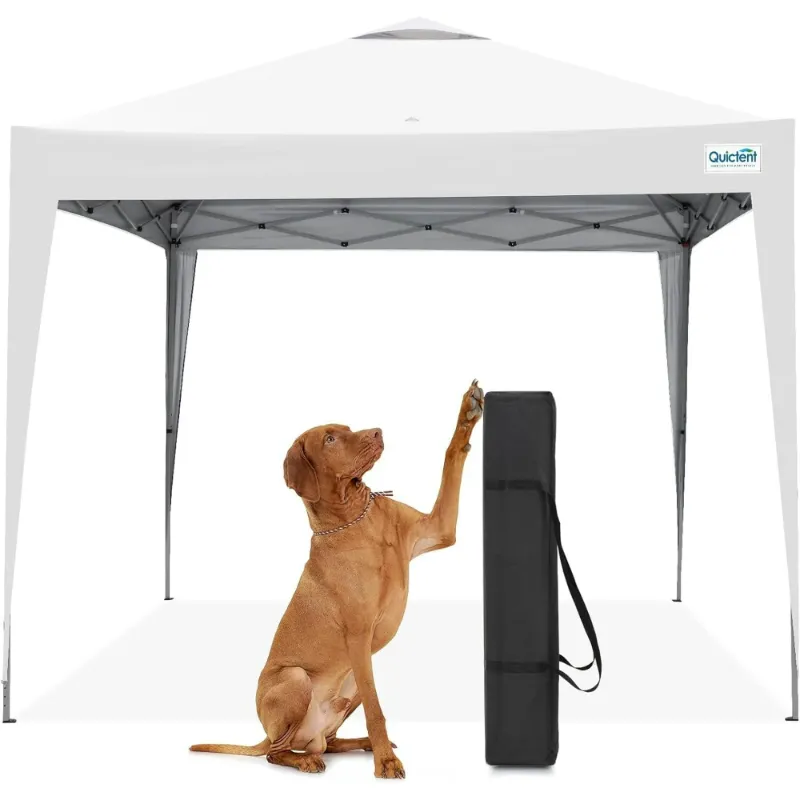 Photo 1 of  10x10 Pop Up Canopy Tent - Instant Setup Gazebo for 1 Person, Portable & Compact, Waterproof & UV Protection, Ideal for Camping, Beach, Parties, and Outdoor Events