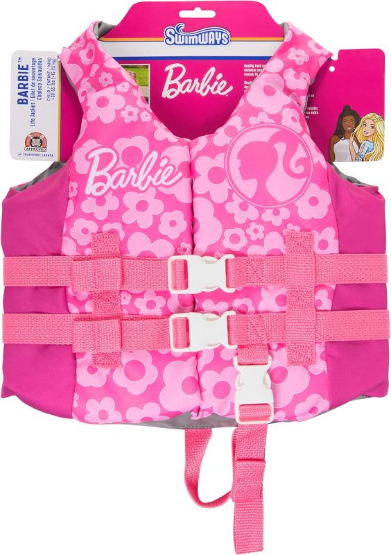 Photo 1 of 
SwimWays Barbie Swim Trainer Life Jacket, US Coast Guard Approved Life Vest Kids Swim Vest, Pool Floats & Life Jackets for Kids 33-55 lbs
