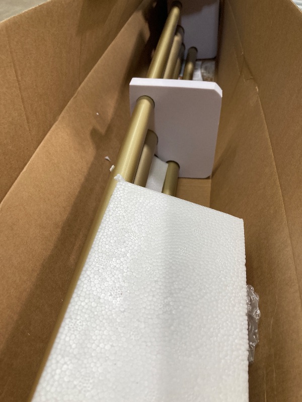 Photo 1 of 1 Inch Gold Double Curtain Rods 72 to 144 Inches (6 to 12 ft), USFOOK Drapery Rods for Windows, Telescoping Dual Curtain Rod with Luxury Translucent Finials