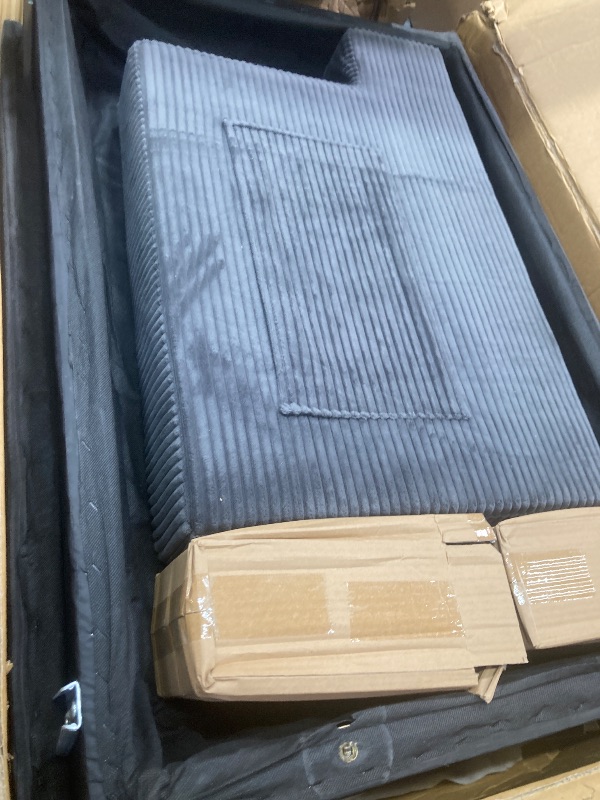 Photo 1 of **MISSING CUSHIONS**


YITAHOME 88 inch 3 Seater Couch, Cloud Couches Sofas for Living Room with Extra Deep Seats, Modern Corduroy Comfy Sectional Sofa with USB & Type-C Ports for Apartment Small Space, Grey