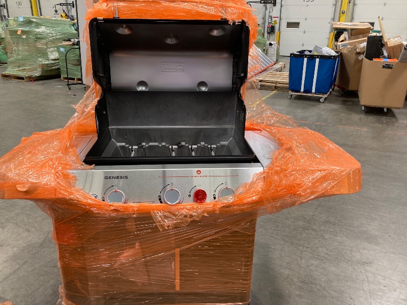 Photo 1 of **MISSING PARTS/NO RACKS/DOOR NEEDS TO BE PUT BACK ON**Weber Genesis E-335 Gas Grill for Outdoor Cooking, 3 Burners and 1 Side Burner, Black