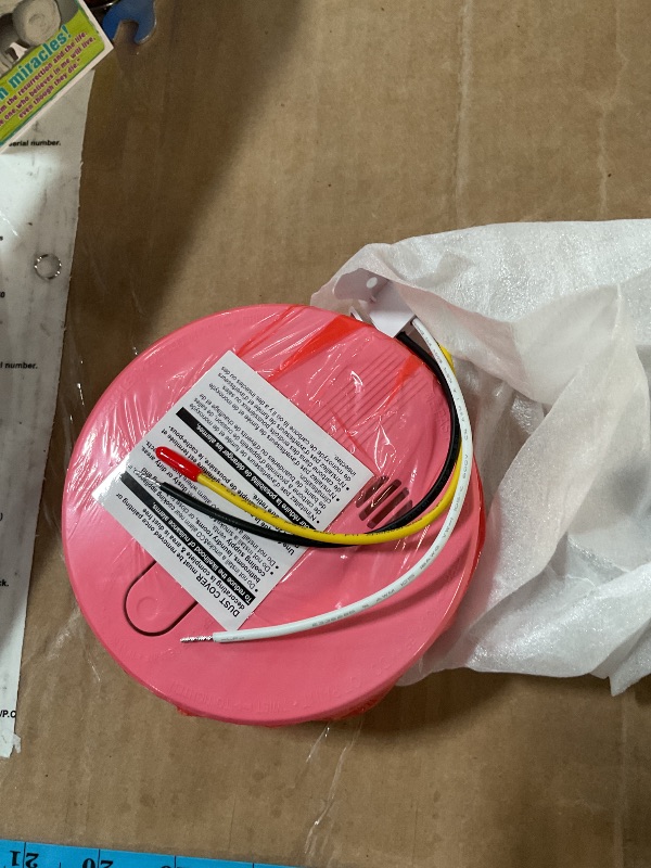 Photo 1 of Detector, Hardwired Interconnected Smoke Detectors, Smoke Alarm with Replaceable 9V Battery, Interconnects Up to 12 Fire Alarms Smoke Detectors, Fire Alarm with Test/Silence Button 4 Packs