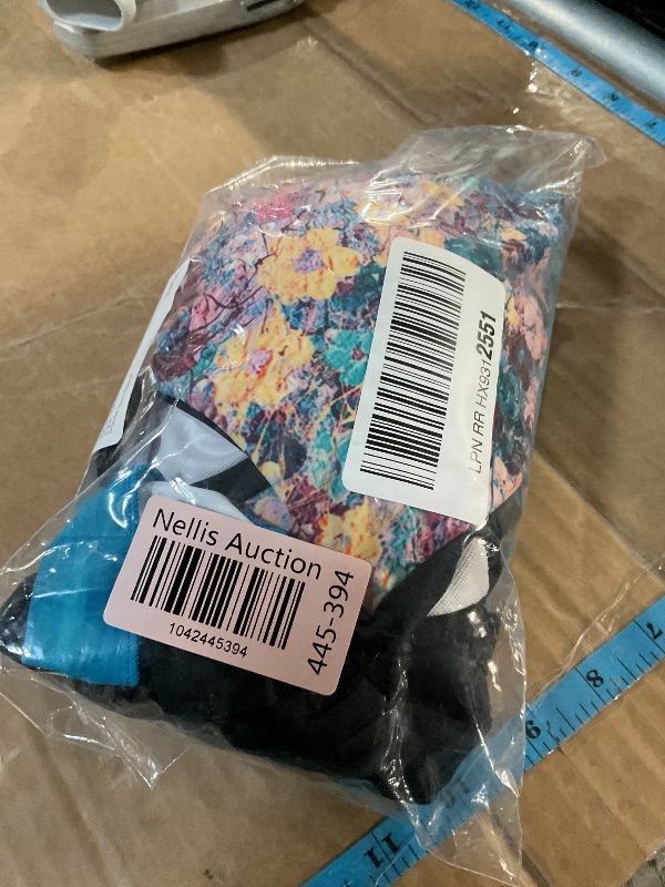 Photo 1 of (LARGE) (BAGGED) Urchics Womens Gray Tankini Swimsuit Tank Top Two Piece Bathing Suits with Boyshorts Green Blue Floral L