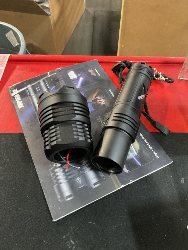 Photo 1 of **CORDS ARE NOT CONNECTED, FIXABLE**Super Bright Rechargeable Flashlights 2000000 High Lumens,Waterproof Tactical Powerful Led Flashlight Battery Powered With 6 Modes Zoomable Fast Charge,Handheld Flashlight For Camping Caving Emergency