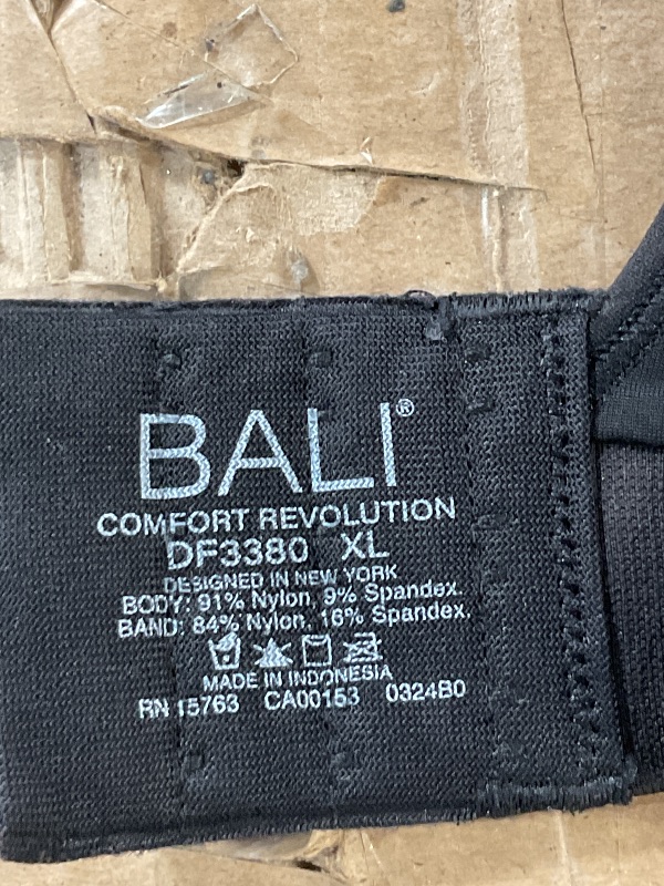 Photo 1 of (BLACK) (XL) Bali Women's Wireless, Comfort Revolution Modern Seamless, Flex-to-Fit Wirefree Bra, Black