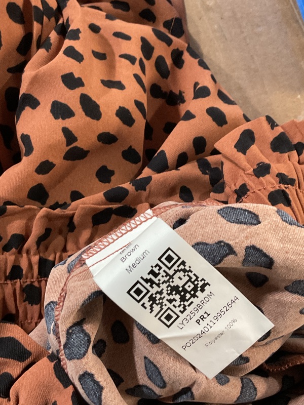 Photo 1 of ***(MISSING BELT)***
SySea Womens High Waist Leopard Pants Wide Leg Long Belted Palazzo Trousers with Pockets