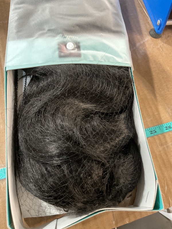 Photo 1 of * see photo! Hair color, black!* BOBBI BOSS Glueless Invisible Lace Human Hair Blend Wig MBLF005 ANTONIA (1B)